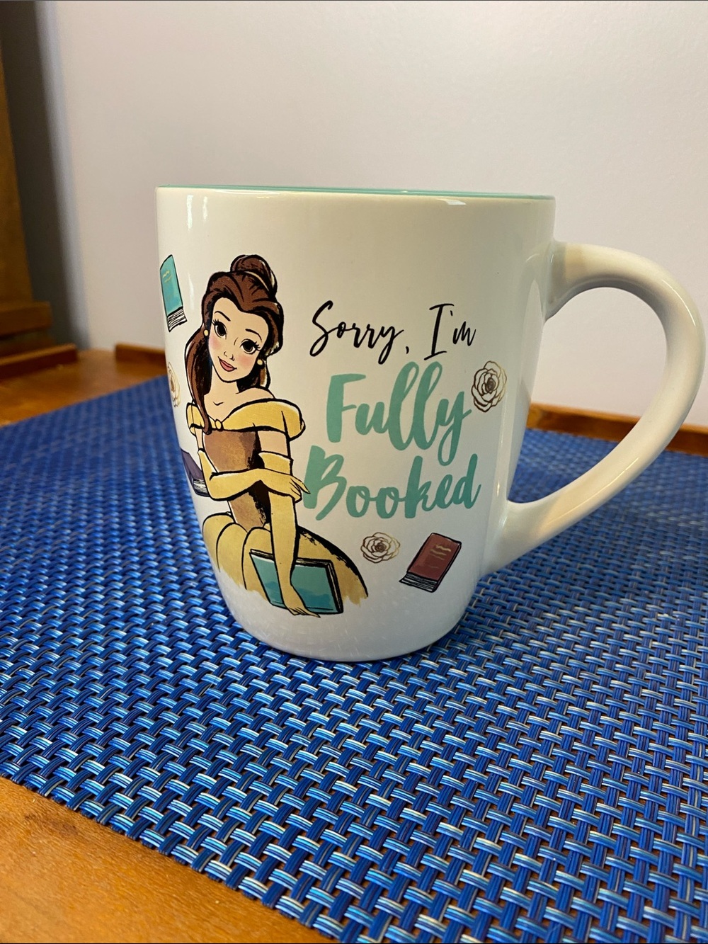 Disney Belle 25 oz. mug, “Sorry, I’m fully booked”